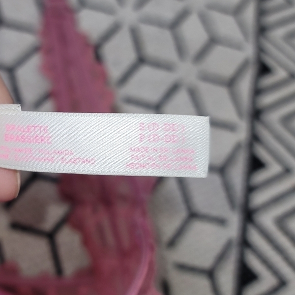 VICTORIA'S SECRET PINK DUSTY ROSE LACE HALTER BRALETTE, SIZE SMALL D-DD … - Picture 5 of 9